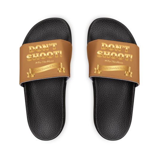 ™ E U F Outlet™ .. : ™The Gold Standard Resolved™ : DON'T SHOOT Premium Sandals
