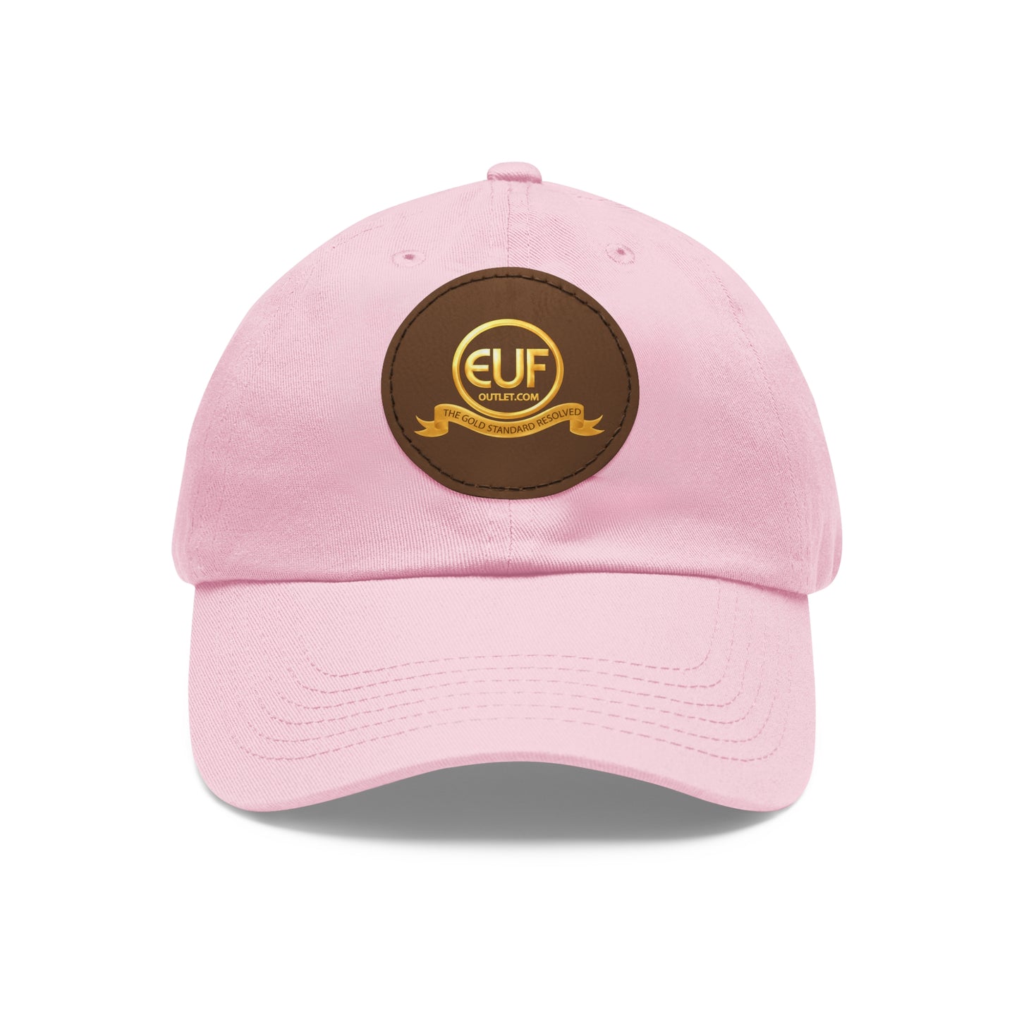 ™E U F Outlet™ .. : ™The Gold Standard Resolved™ : Premium Round Leather Patch Dad Hat