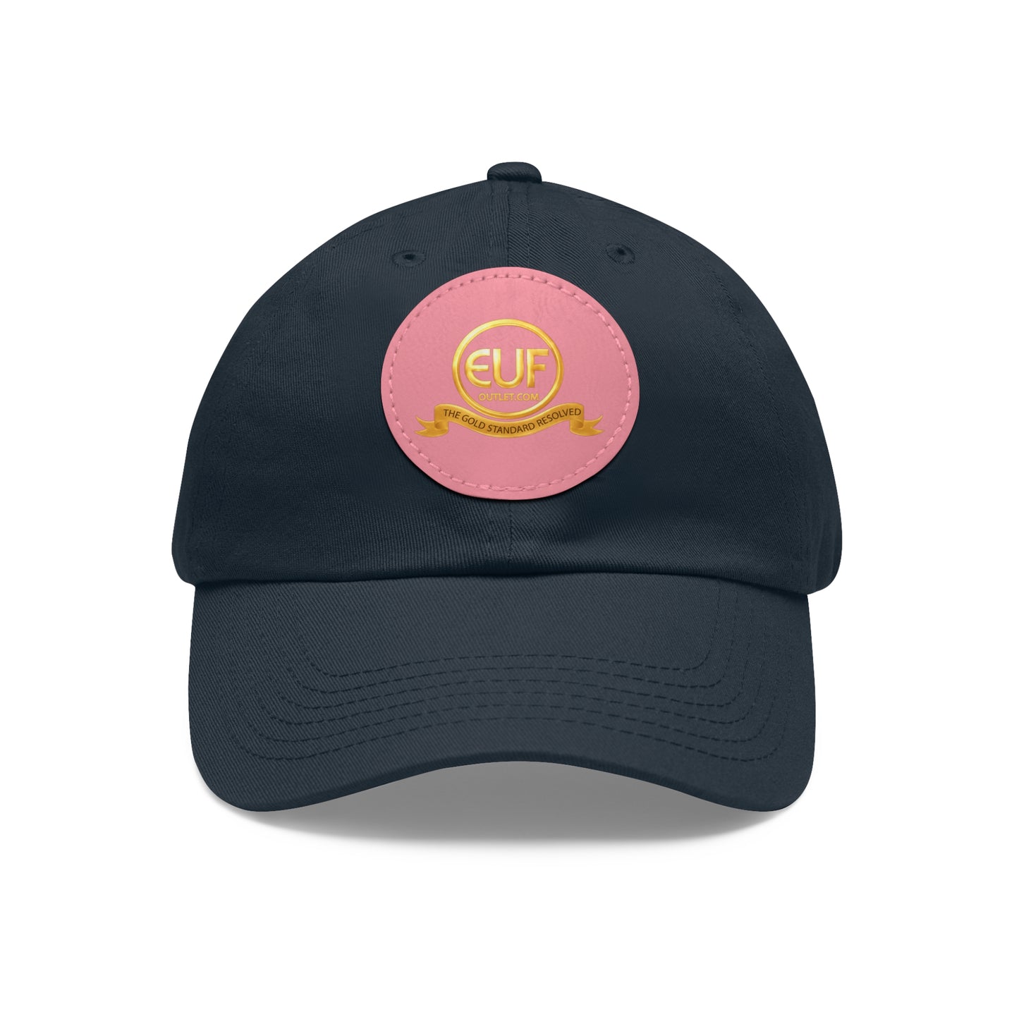 ™E U F Outlet™ .. : ™The Gold Standard Resolved™ : Premium Round Leather Patch Dad Hat