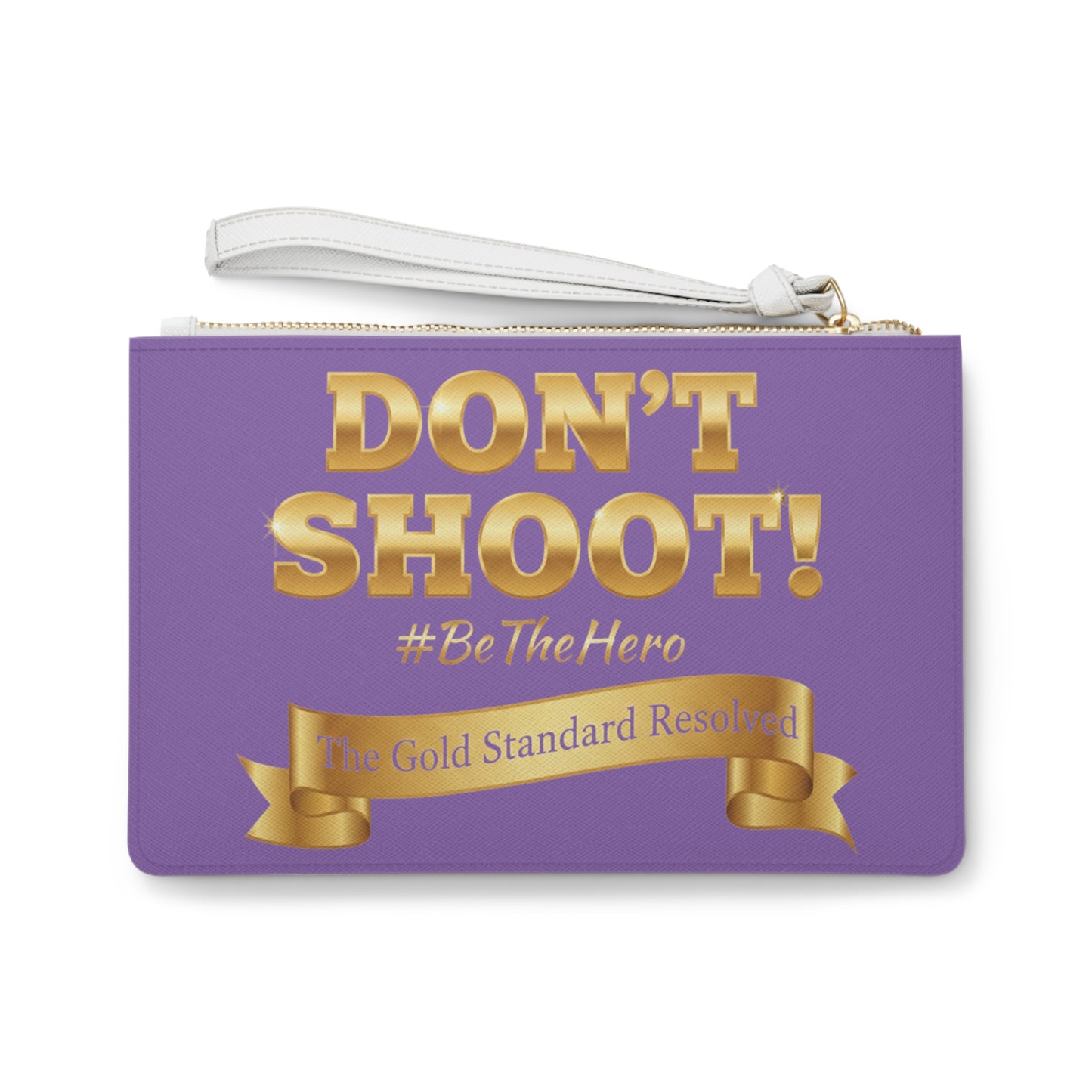 Premium Saffiano Don't Shoot Clutch Handbag