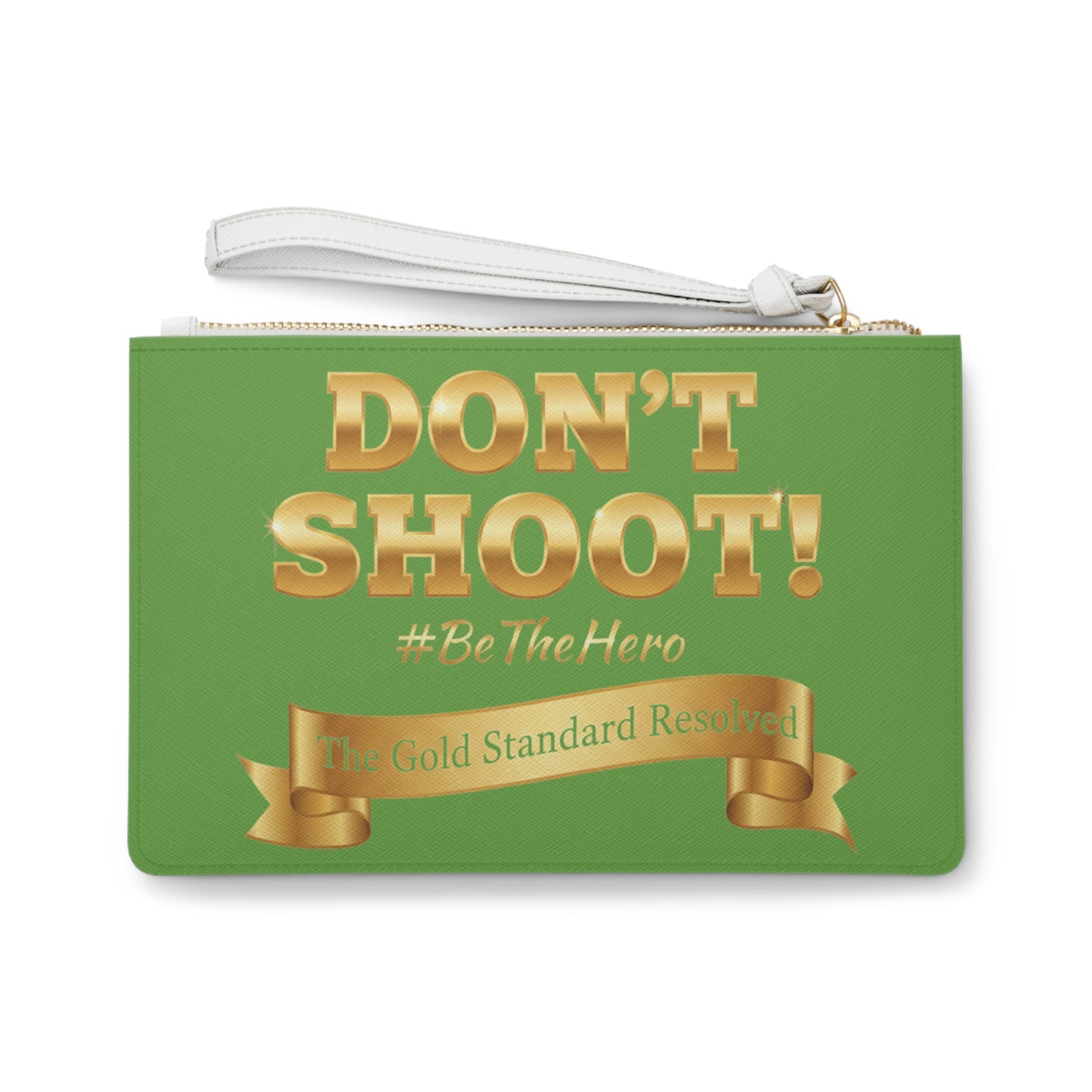 Premium Saffiano Don't Shoot Clutch Handbag
