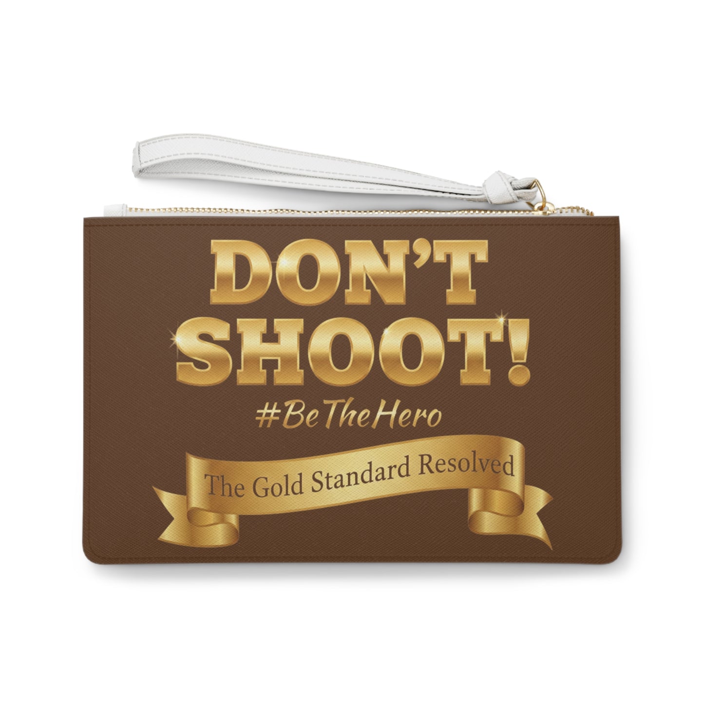 Premium Saffiano Don't Shoot Clutch Handbag