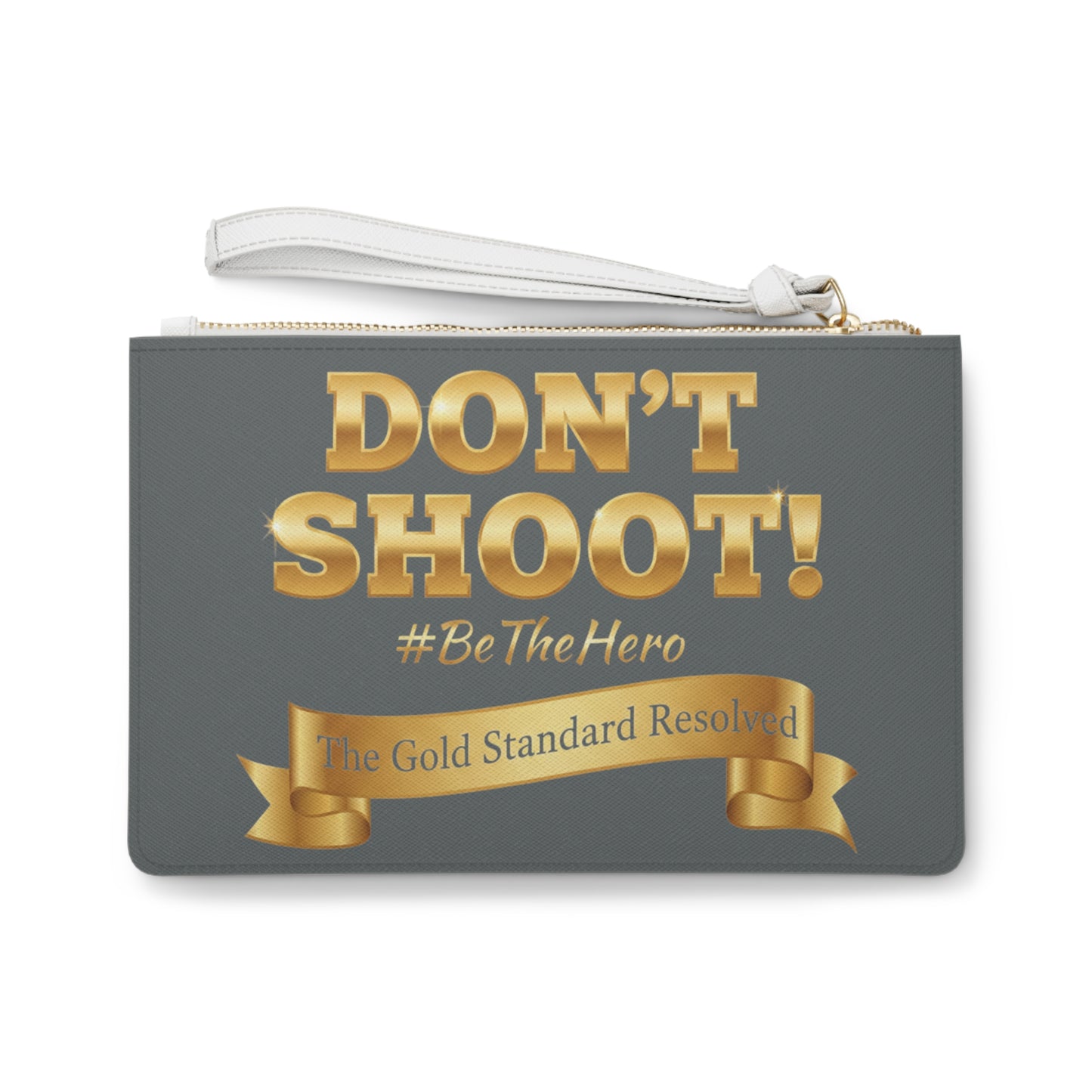 Premium Saffiano Don't Shoot Clutch Handbag