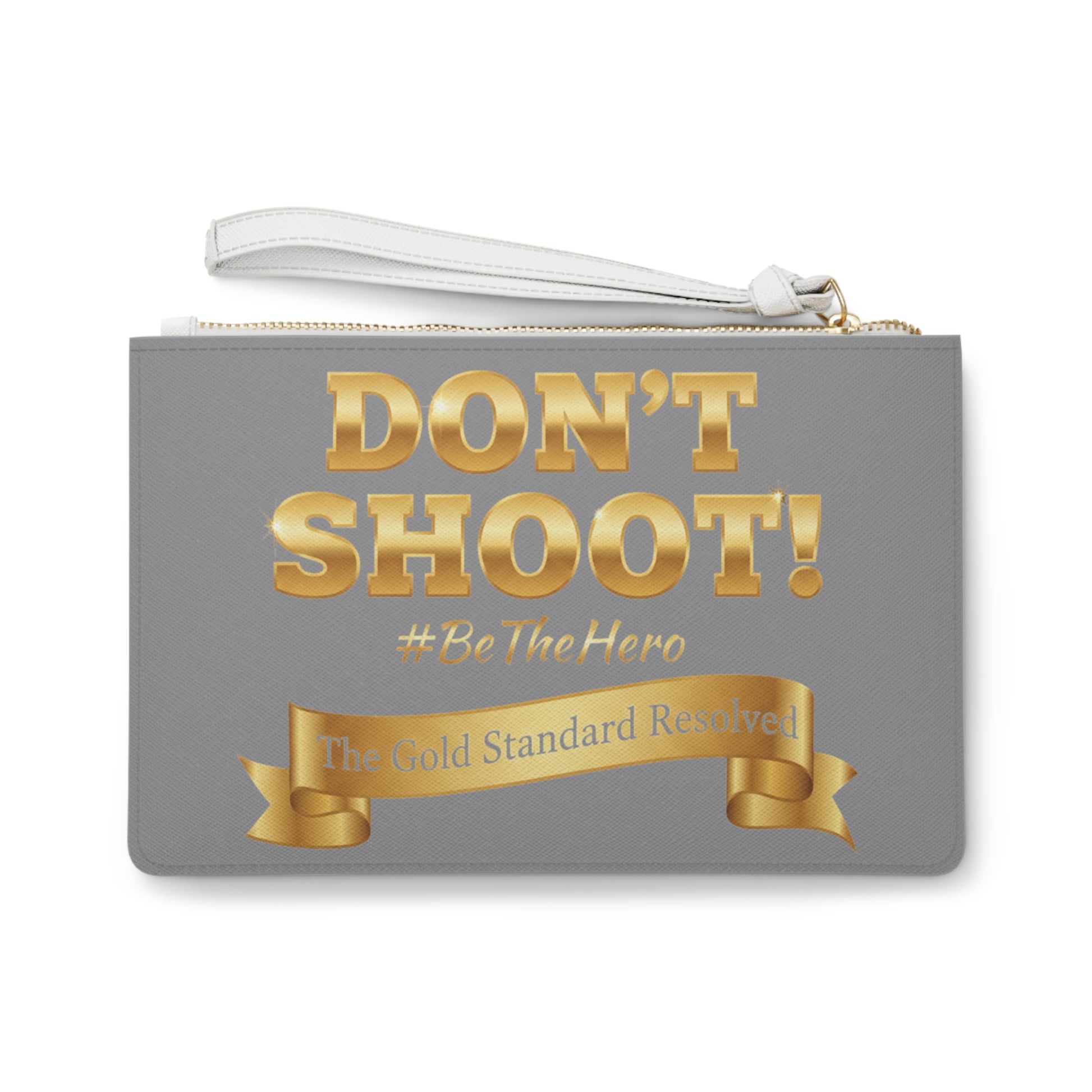 Premium Saffiano Don't Shoot Clutch Handbag