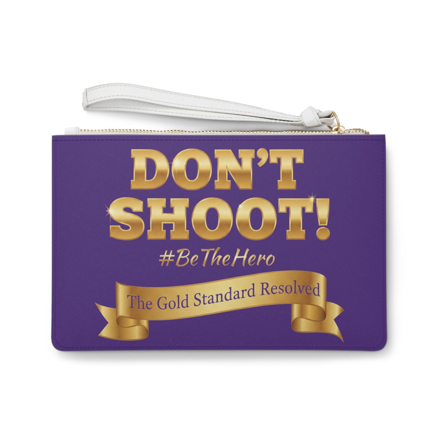 Premium Saffiano Don't Shoot Clutch Handbag