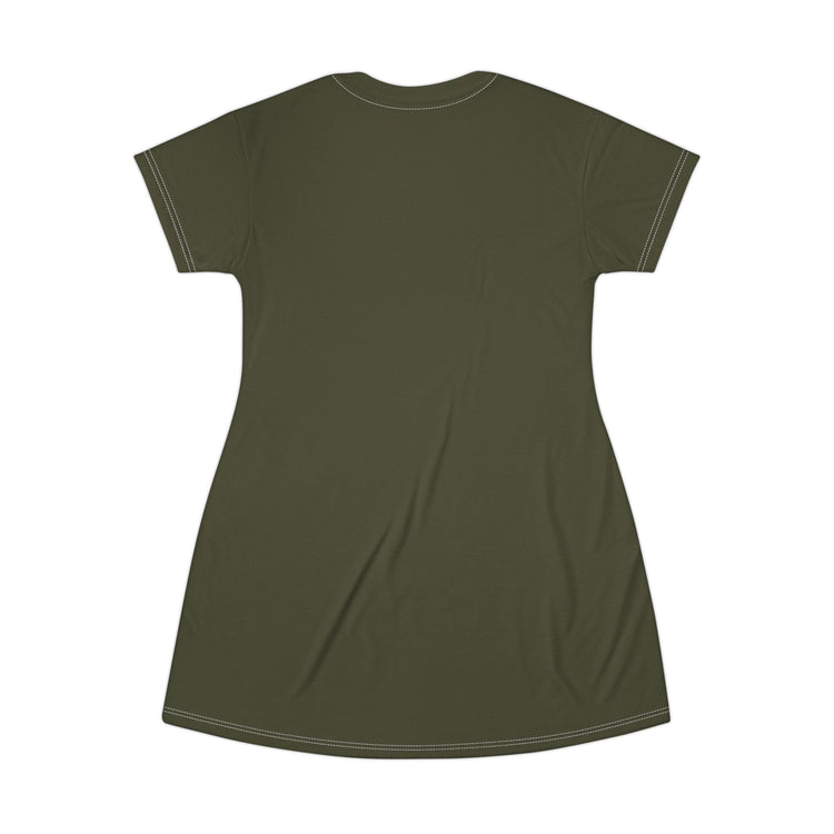 BARBECUE RIBS ASPARAGUS BAKED POTATO T-SHIRT DRESS