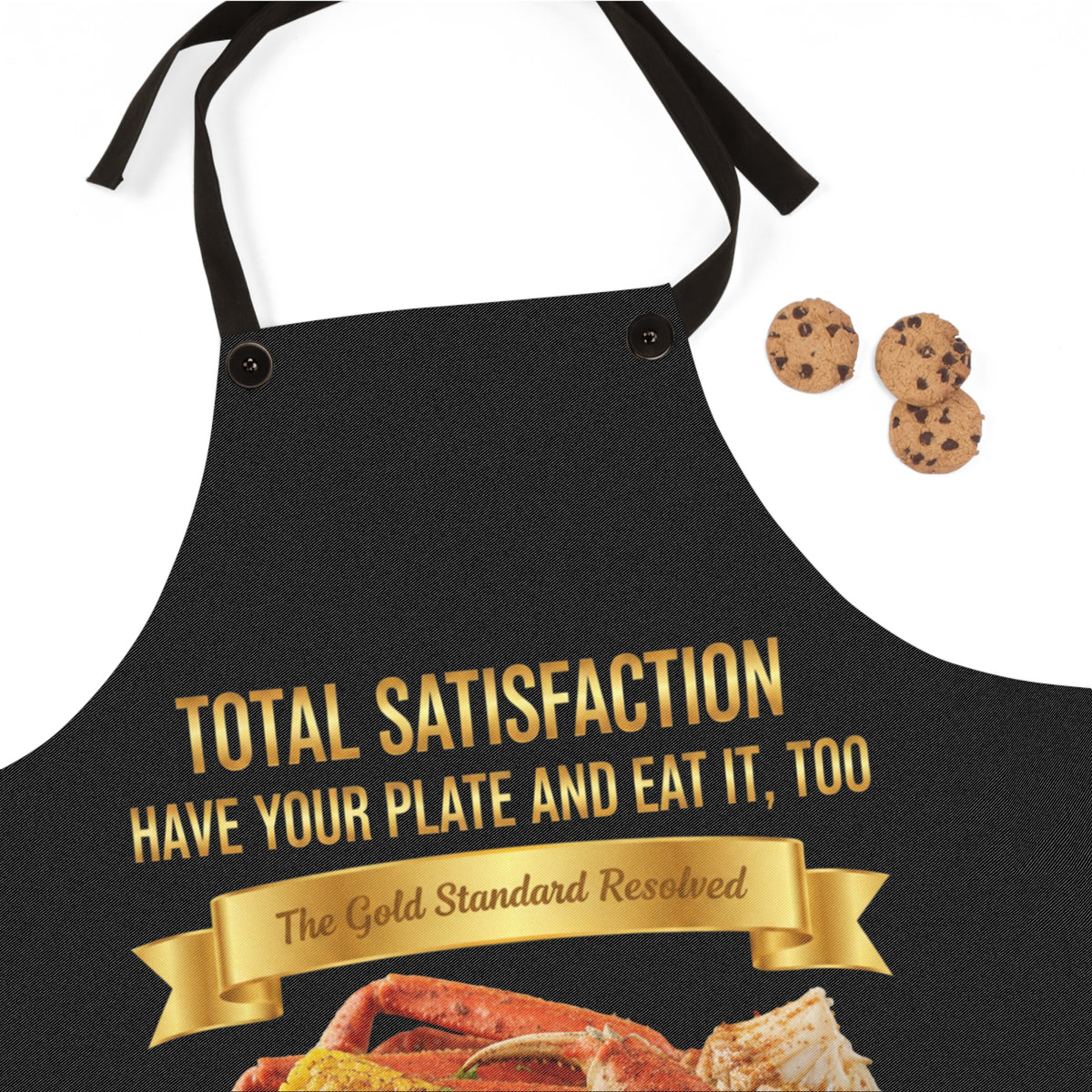 KING CRAB LEGS CORN ON THE COB & BOILED POTATOES APRON