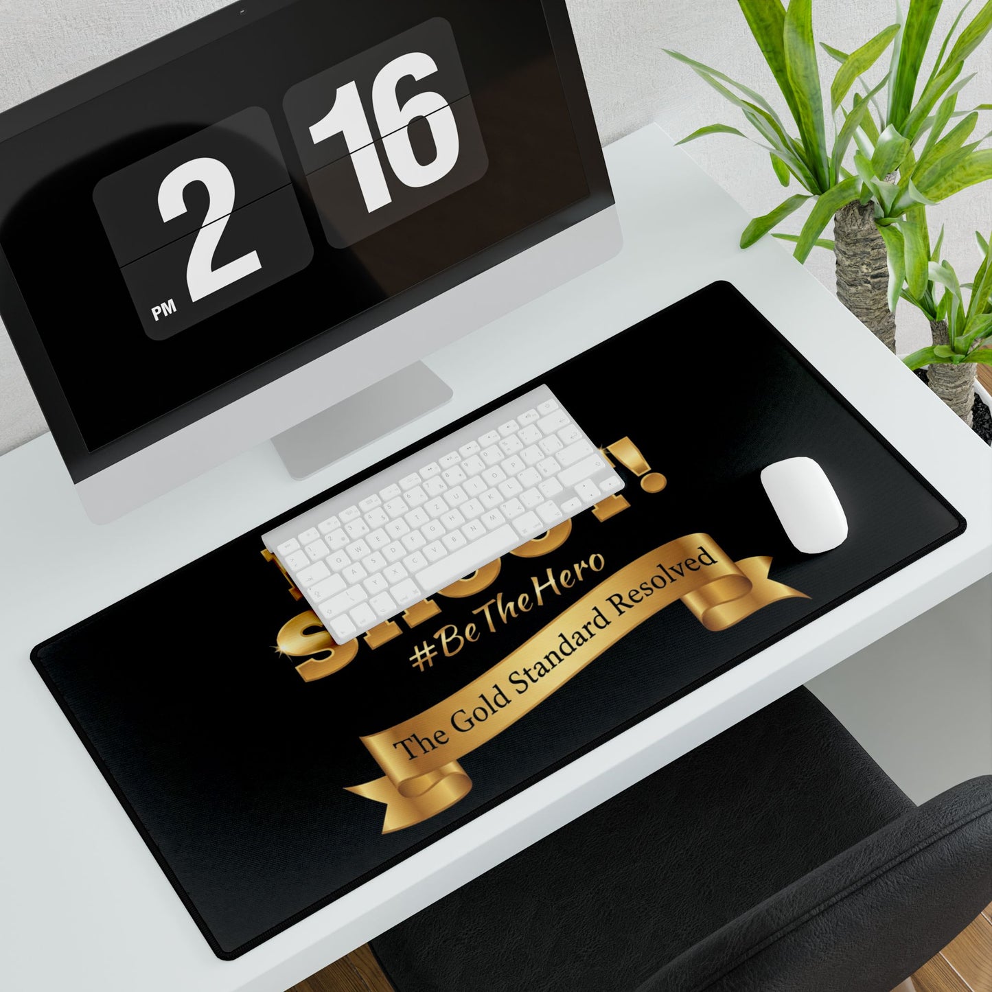 Don't Shoot Large Desk Mat