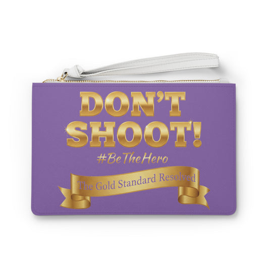 Premium Saffiano Don't Shoot Clutch Handbag
