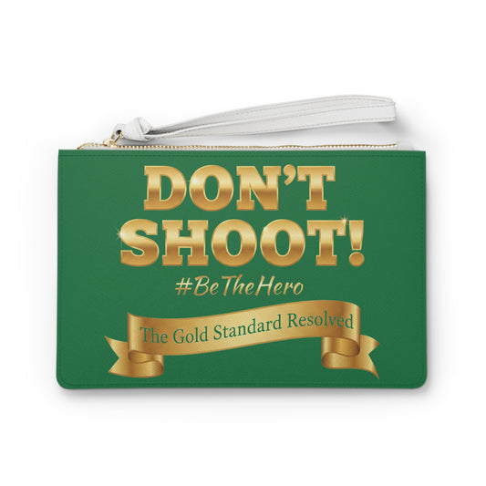 Premium Saffiano Don't Shoot Clutch Handbag