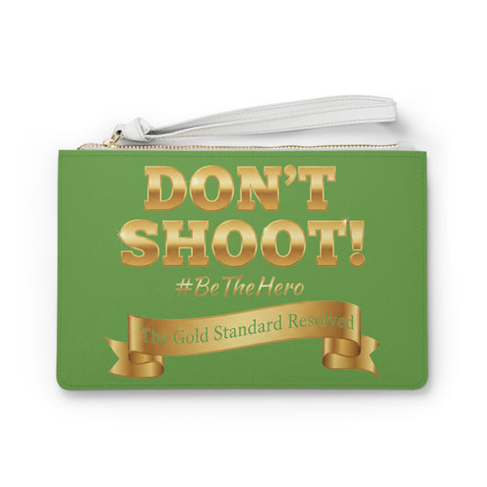 Premium Saffiano Don't Shoot Clutch Handbag