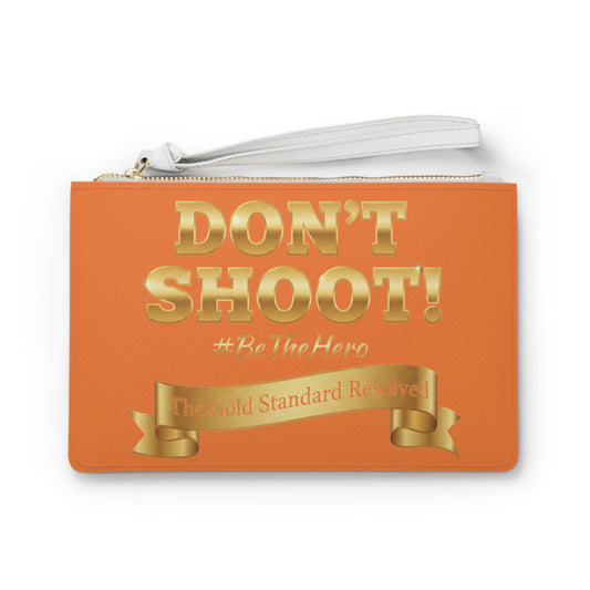 Premium Saffiano Don't Shoot Clutch Handbag