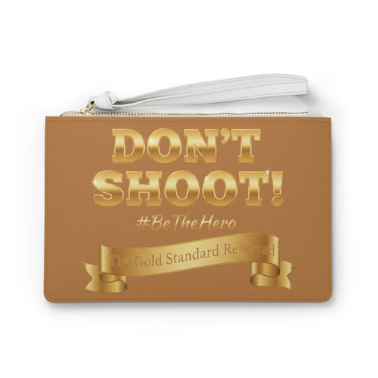 Premium Saffiano Don't Shoot Clutch Handbag