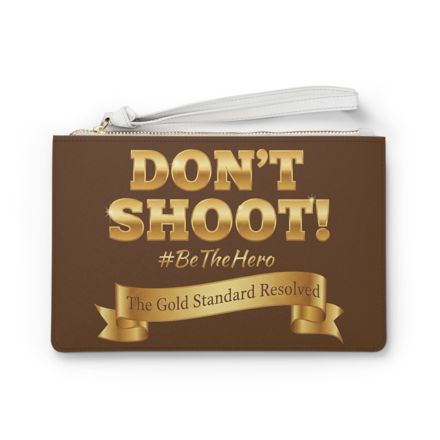 Premium Saffiano Don't Shoot Clutch Handbag