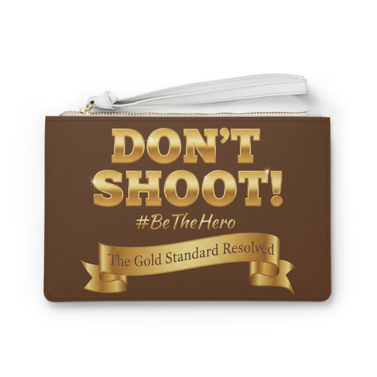 Premium Saffiano Don't Shoot Clutch Handbag