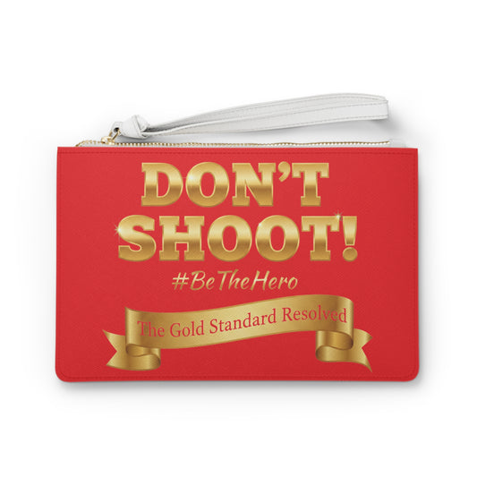 Premium Saffiano Don't Shoot Clutch Handbag