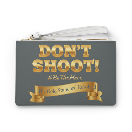 Premium Saffiano Don't Shoot Clutch Handbag