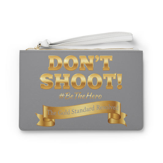 Premium Saffiano Don't Shoot Clutch Handbag