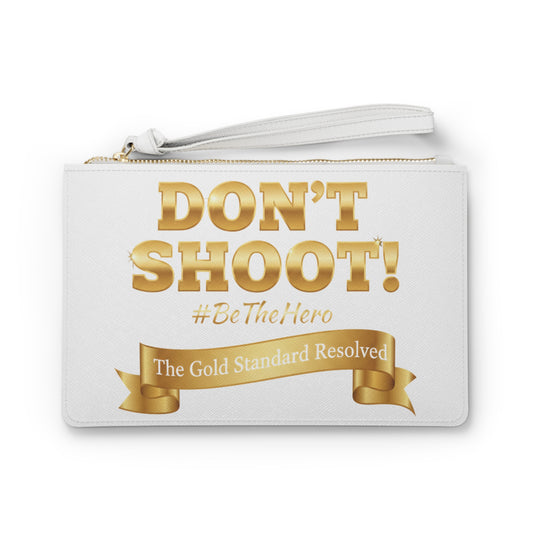 Premium Saffiano Don't Shoot Clutch Handbag