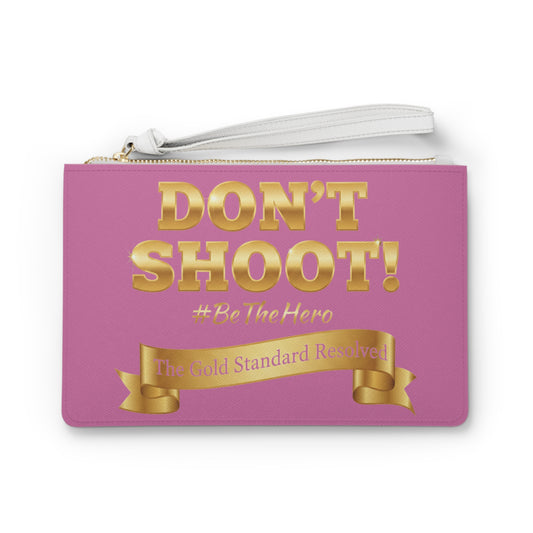 Premium Saffiano Don't Shoot Clutch Handbag