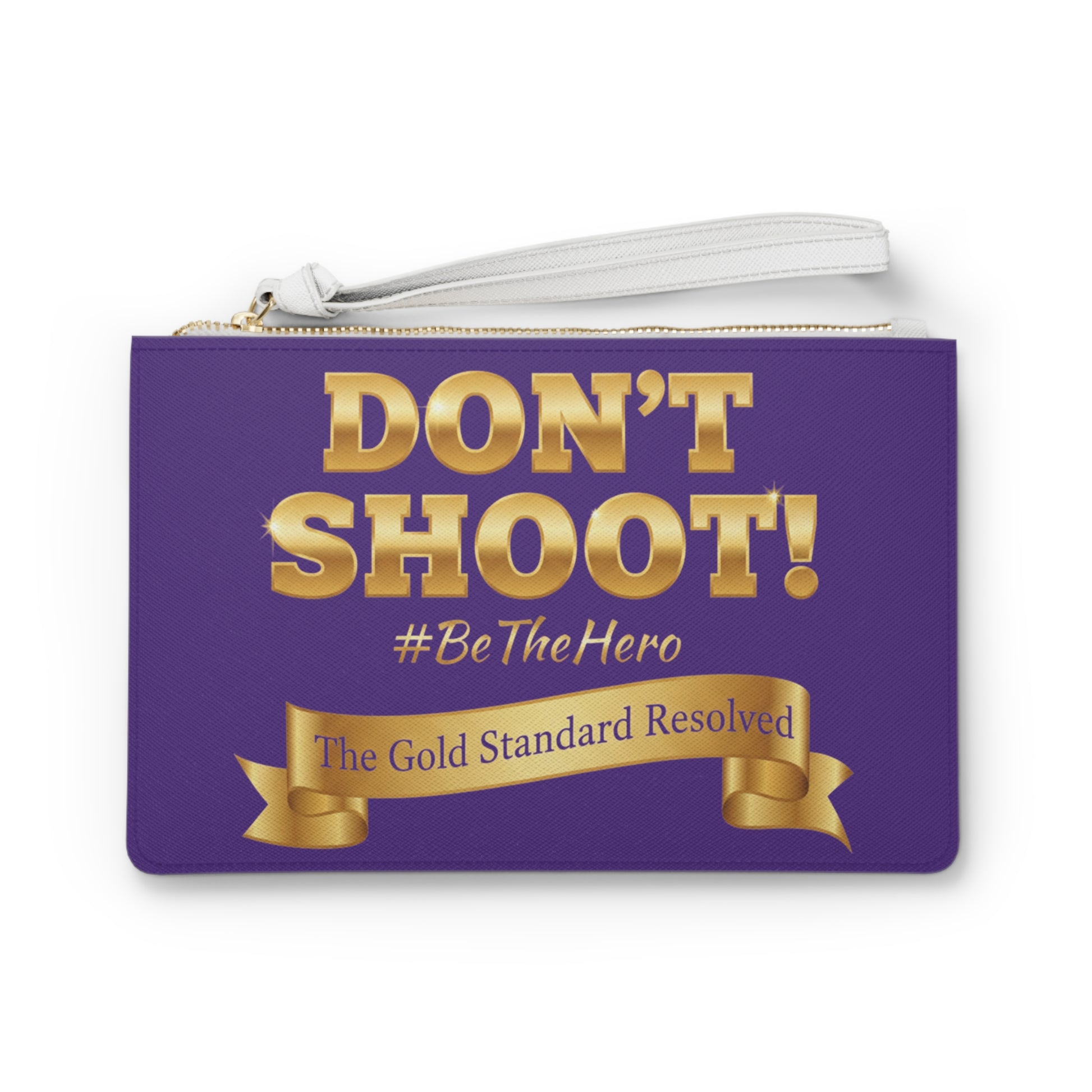 Premium Saffiano Don't Shoot Clutch Handbag