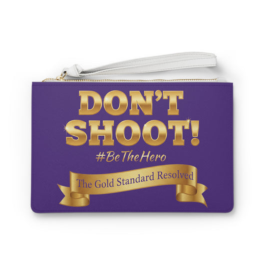 Premium Saffiano Don't Shoot Clutch Handbag