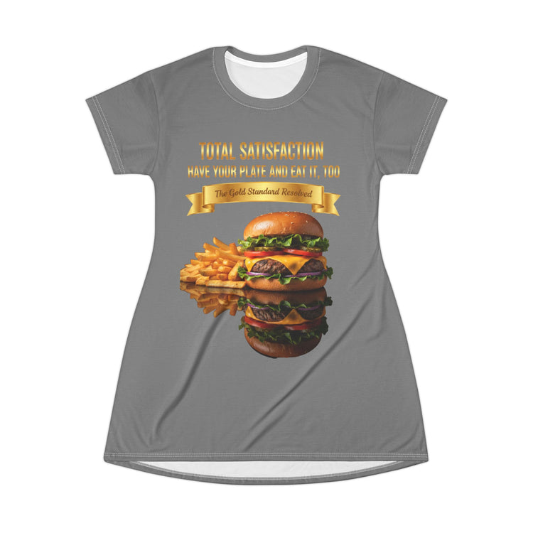 CHEESEBURGER AND FRENCH FRIES T-SHIRT DRESS