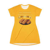 FISH SHRIMP & COCKTAIL SAUCE FOOD FASHION T-SHIRT DRESS