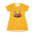 FISH SHRIMP & COCKTAIL SAUCE FOOD FASHION T-SHIRT DRESS