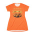 FISH SHRIMP & COCKTAIL SAUCE FOOD FASHION T-SHIRT DRESS