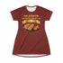 FISH SHRIMP & COCKTAIL SAUCE FOOD FASHION T-SHIRT DRESS