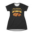 FISH SHRIMP & COCKTAIL SAUCE FOOD FASHION T-SHIRT DRESS