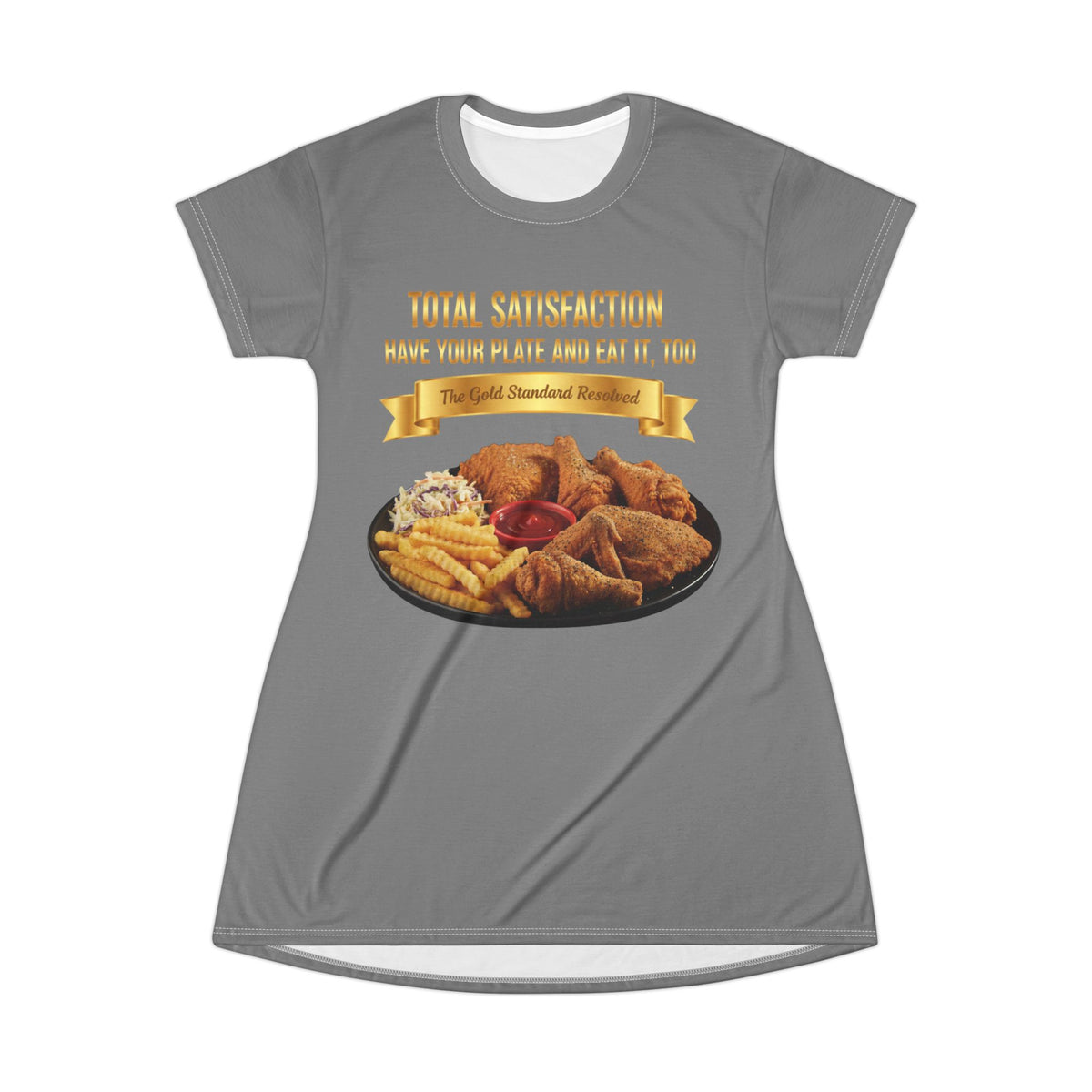 CHICKEN FRENCH FRIES COLESLAW T-SHIRT DRESS
