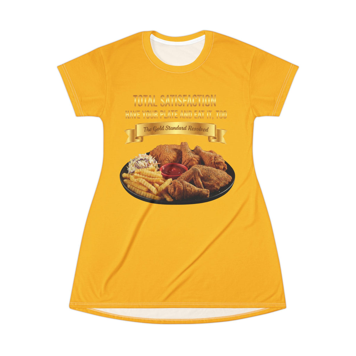CHICKEN FRENCH FRIES COLESLAW T-SHIRT DRESS
