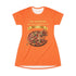 CHEESE PIZZA WITH TOPPINGS T-SHIRT DRESS