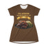 BARBECUE RIBS ASPARAGUS BAKED POTATO T-SHIRT DRESS