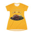 BARBECUE RIBS ASPARAGUS BAKED POTATO T-SHIRT DRESS