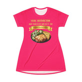LASAGNA SALAD RANCH DRESSING AND GARLIC BREAD T-SHIRT DRESS