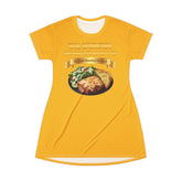 LASAGNA SALAD RANCH DRESSING AND GARLIC BREAD T-SHIRT DRESS