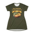 LASAGNA SALAD RANCH DRESSING AND GARLIC BREAD T-SHIRT DRESS