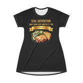LASAGNA SALAD RANCH DRESSING AND GARLIC BREAD T-SHIRT DRESS