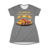 KING CRAB LEGS CORN ON COB & BOILED POTATOES T-SHIRT DRESS