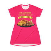 KING CRAB LEGS CORN ON COB & BOILED POTATOES T-SHIRT DRESS