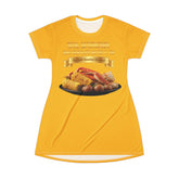 KING CRAB LEGS CORN ON COB & BOILED POTATOES T-SHIRT DRESS