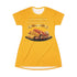 KING CRAB LEGS CORN ON COB & BOILED POTATOES T-SHIRT DRESS