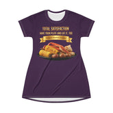KING CRAB LEGS CORN ON COB & BOILED POTATOES T-SHIRT DRESS