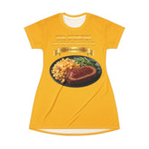 MEATLOAF MACARONI CHEESE AND STRING BEANS T-SHIRT DRESS