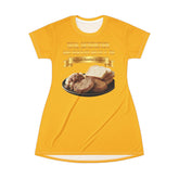 PORK CHOPS MASHED POTATOES GRAVY & ONIONS T-SHIRT DRESS