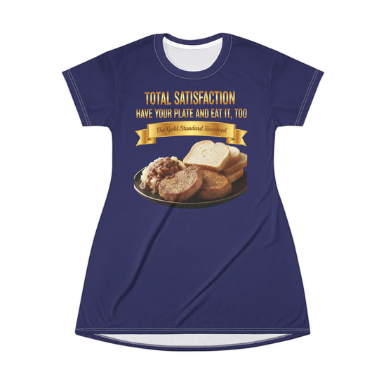 PORK CHOPS MASHED POTATOES GRAVY & ONIONS T-SHIRT DRESS