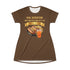  GRILLED HOT DOGS WITH CHILI RELISH & ONIONS T-SHIRT DRESS